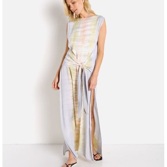 Jen's Pirate Booty Tie-Dye Maxi Dress - White and Green - Picture 2 of 14